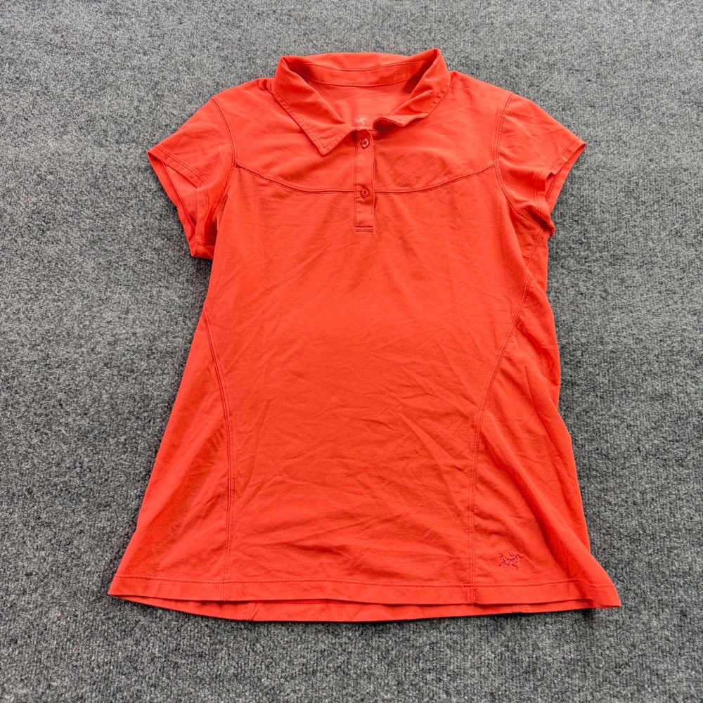Arcteryx Polo Shirt Lot 2 Womens M/L Orange Purple Hiking Outdoor Athletic Top - Picture 8 of 14